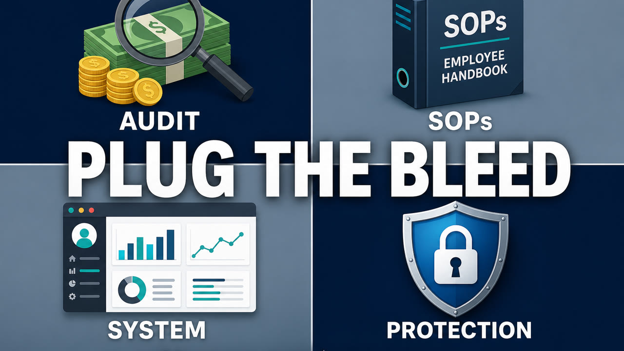 Plug the Bleed — Operational Excellence explainer preview